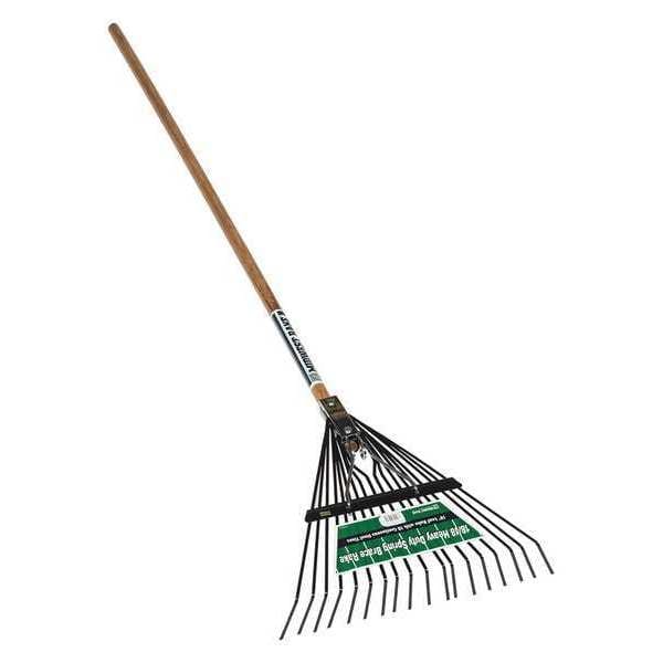 Seymour Midwest 18/18 Heavy-Duty Spring Brace Rake, 54" Wood Handle - 40930
