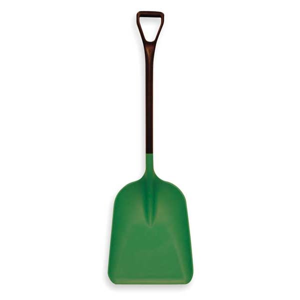 Remco No. 4 Industrial Square Point Shovel, Plastic Blade, 28 in L, Black Polypropylene Handle - 6985SS