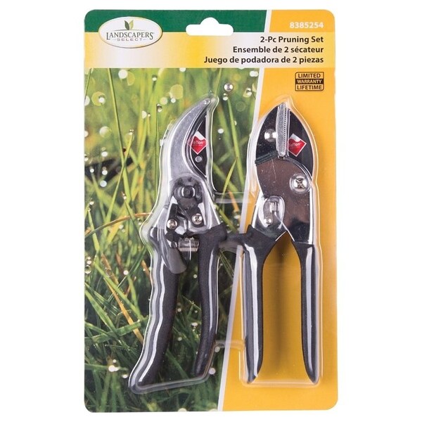 Landscapers Select Pruner Set, 1/2 in Cutting Capacity, Steel/Zinc Blade, Steel/Zinc Handle - GP1002+GP1013A