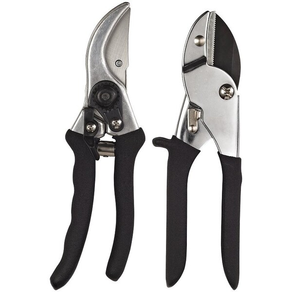 Landscapers Select Pruner Set, 1/2 in Cutting Capacity, Steel/Zinc Blade, Steel/Zinc Handle - GP1002+GP1013A