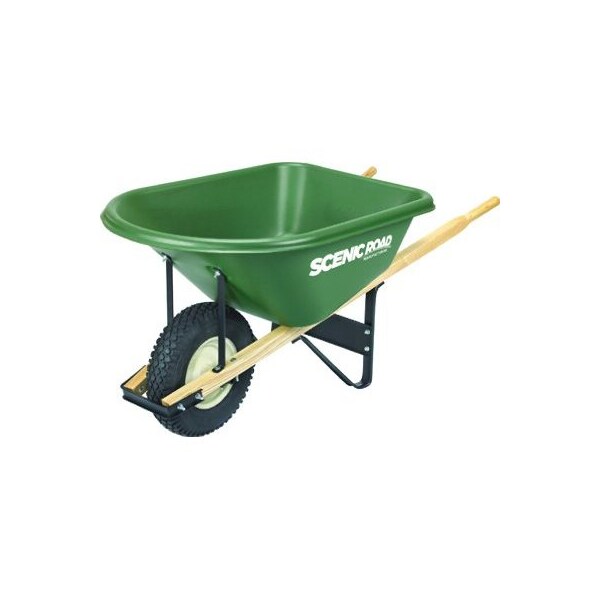 Scenic Road Mfg 6CUFT GRN Wheelbarrow - G6-1K