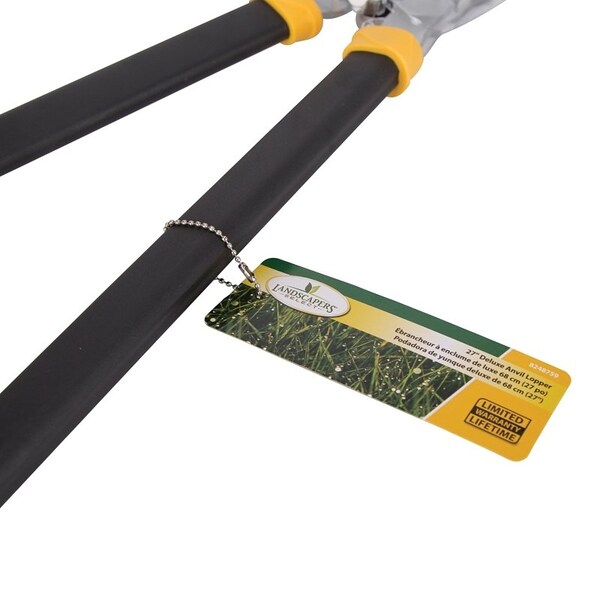 Landscapers Select Anvil Lopper, 1-1/4 in Cutting Capacity, Carbon Steel Blade, Steel Handle, 27 in OAL - GL5096