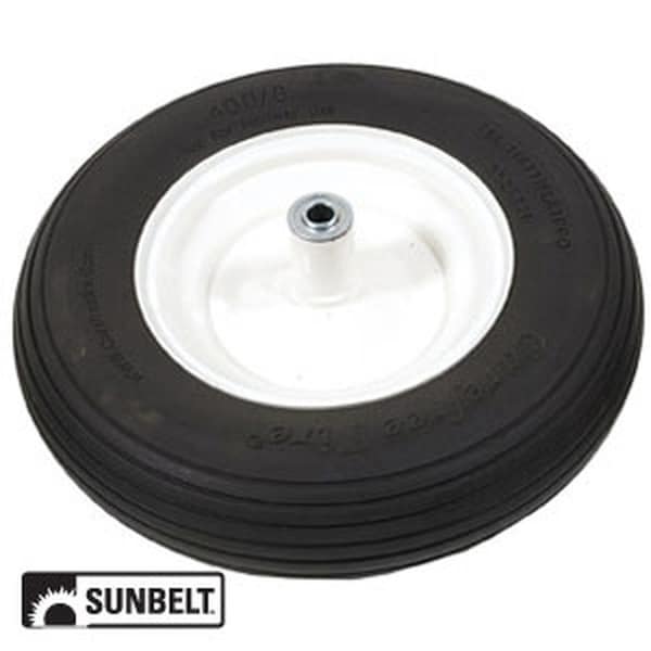 Aftermarket A-B1CO95 Wheel-Ribbed, 4.8 x 4X8, Solid, White, Fits Universal Wheel Barrows - A-B1CO95-AI
