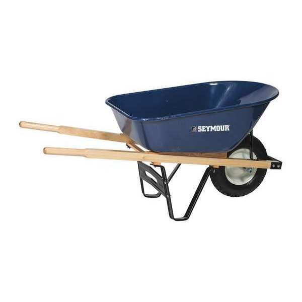 Seymour Midwest Wheelb.arrow, 6 Cu Ft, Steel, Knobby Tire - 85740