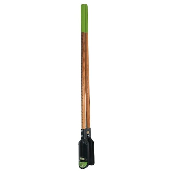 Ames Post Hole Digger with Ruler, 6-1/2 in W Blade, Hardwood Handle, Cushion-Grip Handle - 2701600