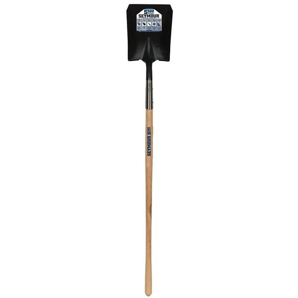 Seymour Midwest Shovel, 9-1/2 in W Blade, 14 ga, Steel Blade, American Ashwood Handle, D-Shaped Handle, 48 in L Handle - 49332