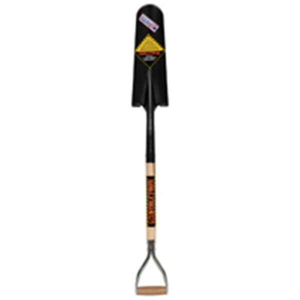 Perfectpatio Spade Drain Shovl, 30 in L Wood Handle, Closed Back - PE2475275