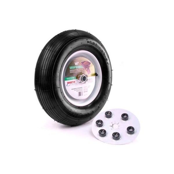 Martin Wheel Martin Wheel 16" Wheelbarrow & Garden Cart Wheel 408TTRIB31 - 480/400-8 - Universal Hub - 3/4" BB - 408TTRIB31
