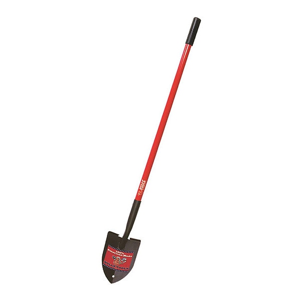 Bully Tools Garden Spade Shovel, 14 ga. Steel Blade, Fiberglass Handle - 92710
