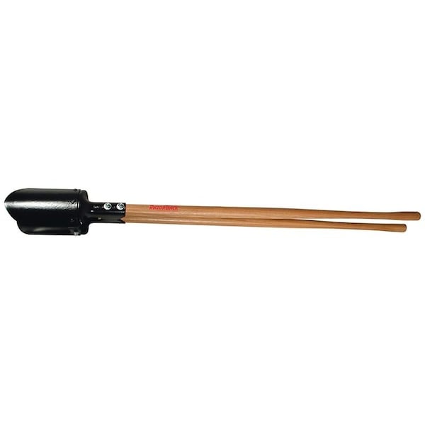 Razor-Back Post Hole Digger with Wood Handle, 1112 in L Blade, Riveted Blade, HCS Blade, Hardwood Handle - 78005