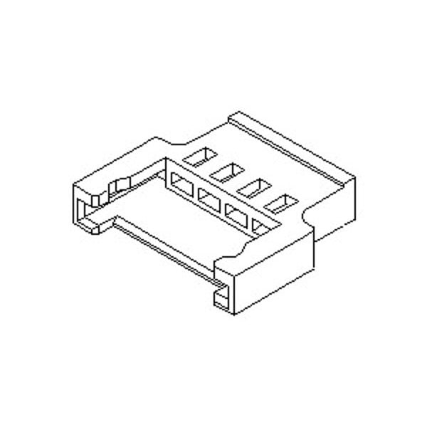 Conector de placa Molex, 4 contactos, 1 fila, macho, paso de 0.079 pulgadas, terminal de engaste, tapón - 510060400