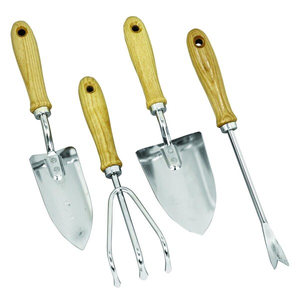 Curtilage Chrome Plated Hand Cultivator, Natural - CU1851556