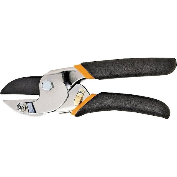 Fiskars 9110 Pruner, 58 in Cutting Capacity, Steel Blade, Anvil Blade, ComfortGrip Handle, 812 in OAL - 391091-1013/91105