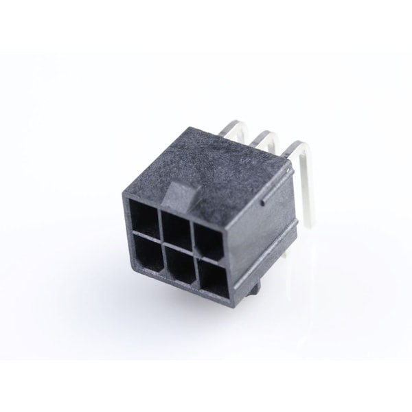 Conector de placa Molex, 6 contactos, 2 filas, macho, ángulo recto, terminal de soldadura - 50362462
