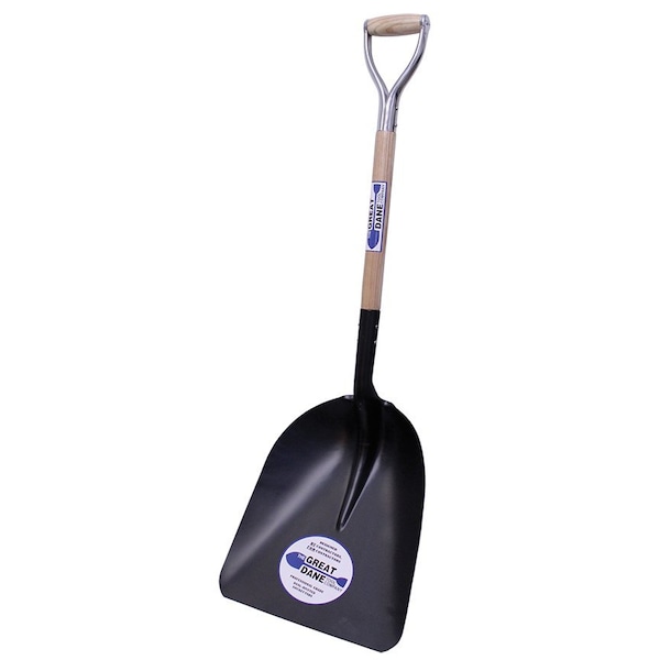The Brush Man No 8 Scoop, Stainless Steel, Wood Handle W/ D-Grip, 3PK - SCOOP-ST-DW8-I