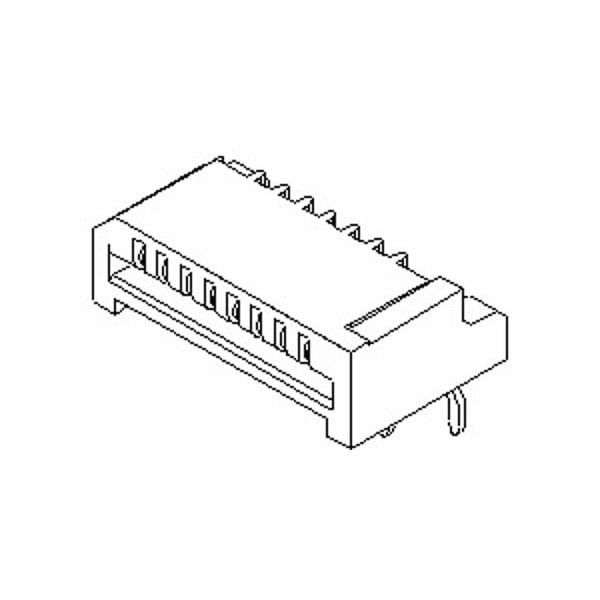 Conector FFC/FPC Molex, 23 contactos, 1 fila, hembra, ángulo recto, paso de 0.039 pulgadas, terminal de soldadura - 528072310