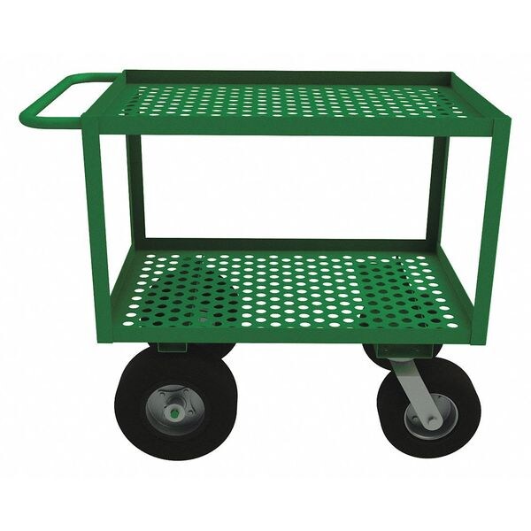Zoro Select Garden Cart, 1200 lb., 42 In. L, 36 In. H - GC-2436-2-10/12PN-83T