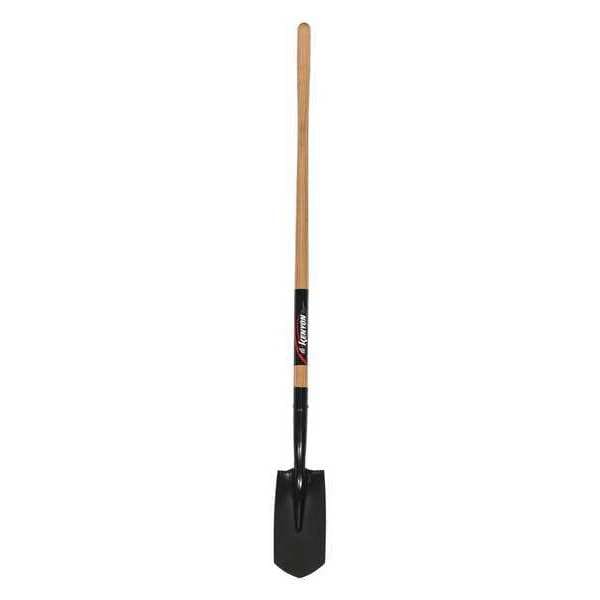 Kenyon Trenching Shovel, 14 ga Tempered Steel Blade, Forward Turn Step, 48 in L Natural Hardwood Handle - 89045