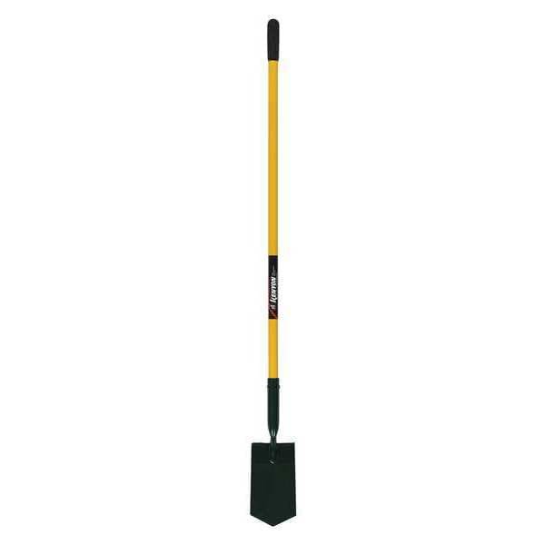 Kenyon Trenching Shovel, 14 ga Steel Blade, 48 in L Yellow Professional Grade Fiberglass Handle - 89236