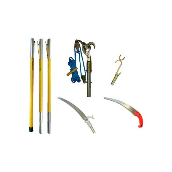 Jameson Jameson Tools JE Kit: Big Mouth Pruner, Pole Saw, Poles, Hand Saw, Wire Limb Raiser - JE-6PKG-8