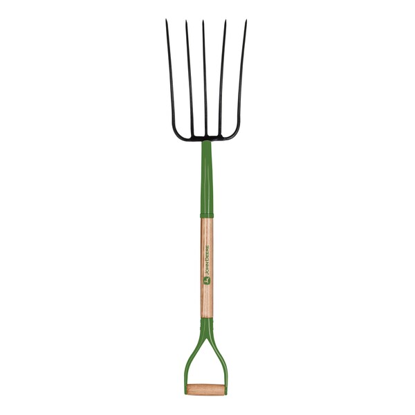 John Deere John Deere 5 Tine Steel Compost Fork 36 in. Wood Handle - BPJ-5D-JD