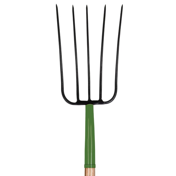 John Deere John Deere 5 Tine Steel Compost Fork 36 in. Wood Handle - BPJ-5D-JD