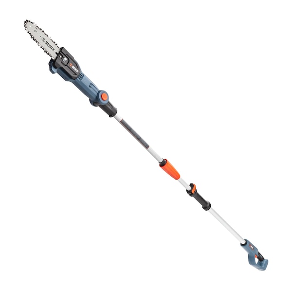 Senix 20 Volt Max* 8-Inch Cordless Brushless Pole Saw, 7.5-ft Telescoping Handle & Articulating Head - CSPX2-M-0
