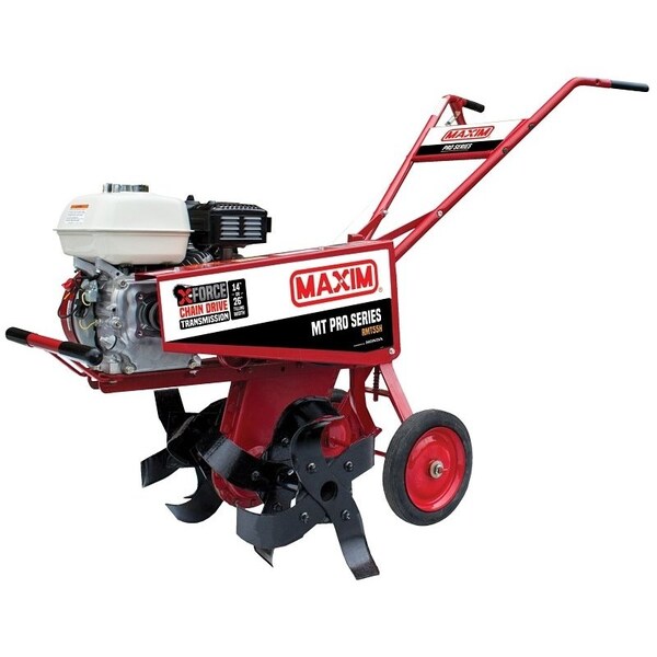 Maxim MT PRO Rental Tiller, 163cc Honda GX160 Engine, 26 in Max Tilling W, 10 in Max Tilling D - RMT55H