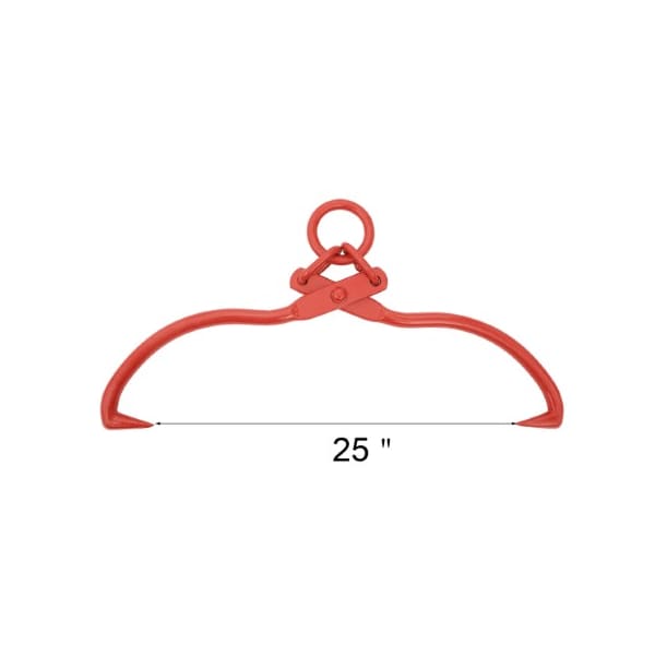 Nature Spring 1914 Nature Spring, Skidding Tongs with Ring, 25 Inch, Red - 881105BZY