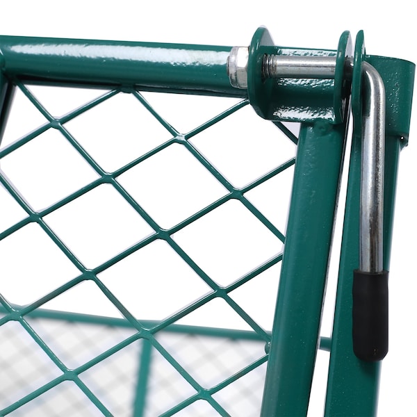 Edendirect Steel Garden Cart, Steel Mesh Removable Sides, 3 cu ft, 550 lb Capacity, Green - IR-W46542634