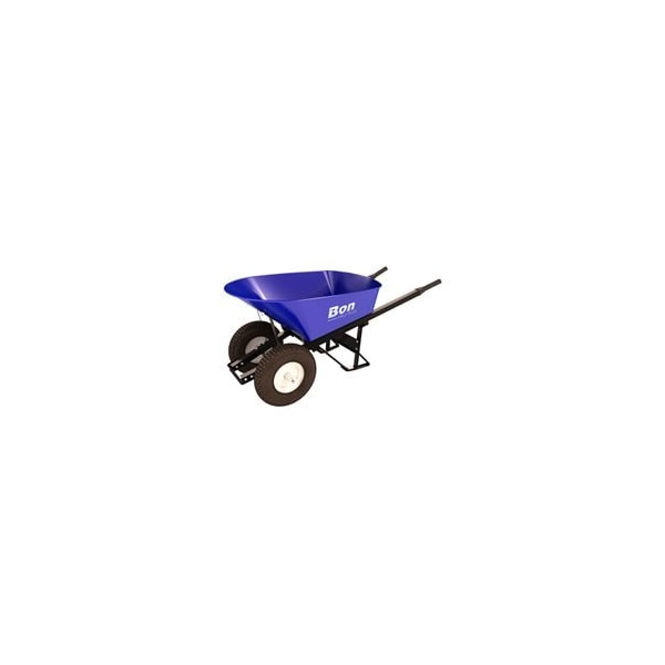 Bon Tool Barrow, Steel 6 Cubic Feet Tray, Double Knobby Tire-Stl Handle - 28-901