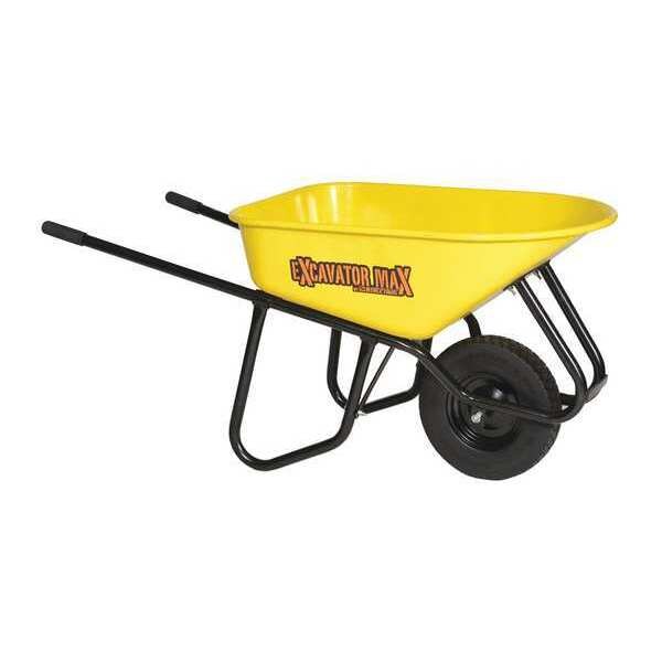 Structron Wheelb.arrow, 6CuFt, Steel, FlatFree Tire, Capacity: 6 cu. ft. - 85736
