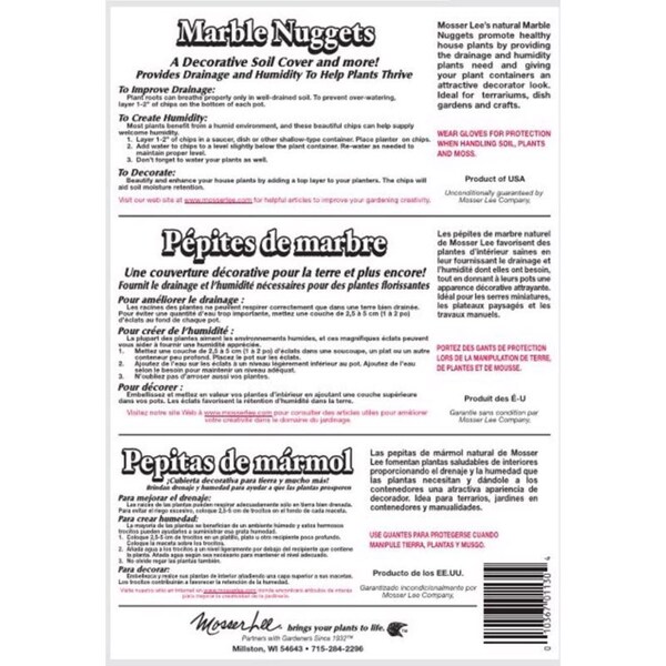 Mosser Lee Mosser Lee White White Nuggets Marble Nuggets 5 lb - 1130
