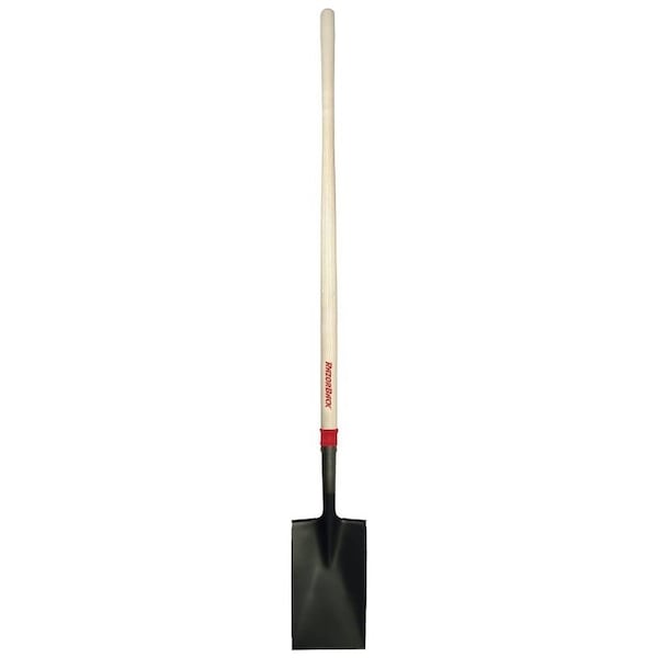 Razor-Back Border Spade, 7.06 in W Blade, 14 ga, Steel Blade, Hardwood Handle, 48 in L Handle - 46200