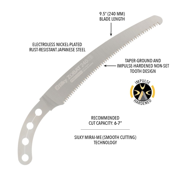 Silky Saws Silky Blade ZUBAT 240mm Large Teeth - 271-24