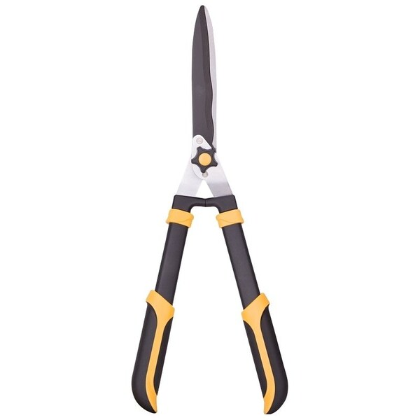Landscapers Select Heavy-Duty Hedge Shear, Straight with Wave Curve Blade, 8 L Blade, Steel Blade, 22 in OAL - GH3196
