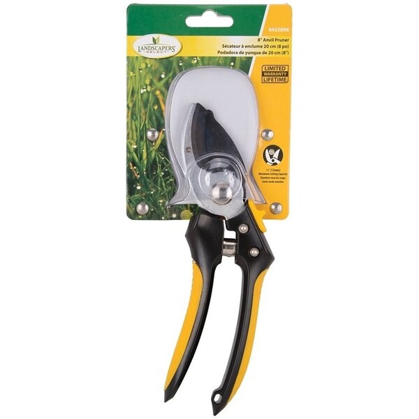 Landscapers Select Pruning Shear, 1/2 in Cutting Capacity, Steel Blade, Aluminum Handle, Cushion-Grip Handle - GP1409