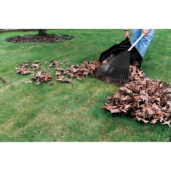 Emsco Group Leaf Rake, 32in Resin Head, 48in Hardwood Handle - 9032-1