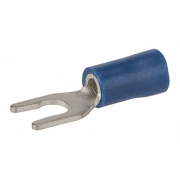 Terminal de lengüeta con bloqueo de vinilo de calibre 16-14 de Nsi Industries, para tornillo de #8, costura: solapada - S16-8V-L.