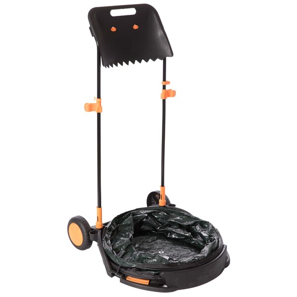 Gardenised All Purpose Garden Cart and Leaf Collector, Bonus Hand Leaf Rakes Included - QI004031_286