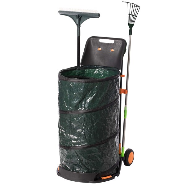Gardenised All Purpose Garden Cart and Leaf Collector, Bonus Hand Leaf Rakes Included - QI004031_286