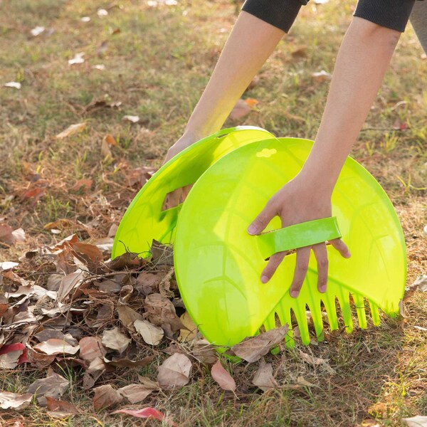 Gardenised All Purpose Garden Cart and Leaf Collector, Bonus Hand Leaf Rakes Included - QI004031_286