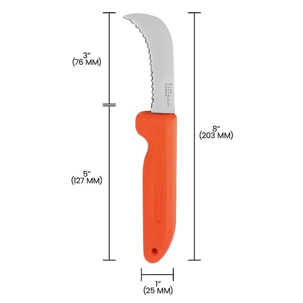 Zenport Harvest Utility Knife, 3-Inch Blade, 12PK - K104-O