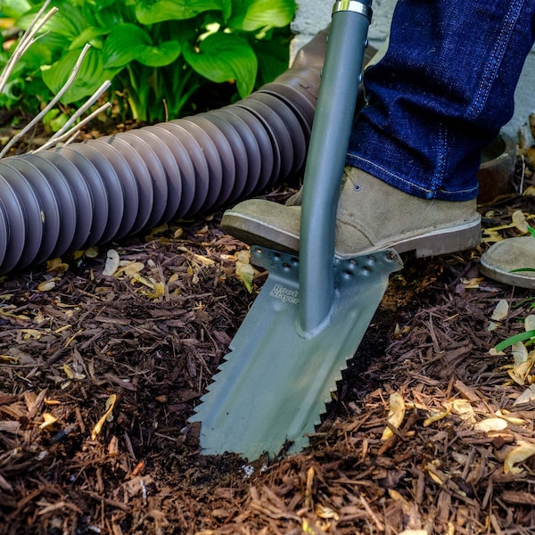 Radius Garden Root Slayer Trench Spade Shovel, 42 in L, Carbon Steel - 23711
