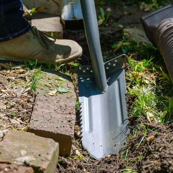 Radius Garden Root Slayer Trench Spade Shovel, 42 in L, Carbon Steel - 23711