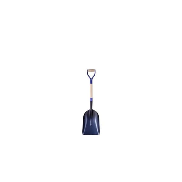 Bon Tool 11-1/2 in X 14-1/2 in Scoop Shovel, Steel, 34 in L D-Grip Wood Handle - 28-158