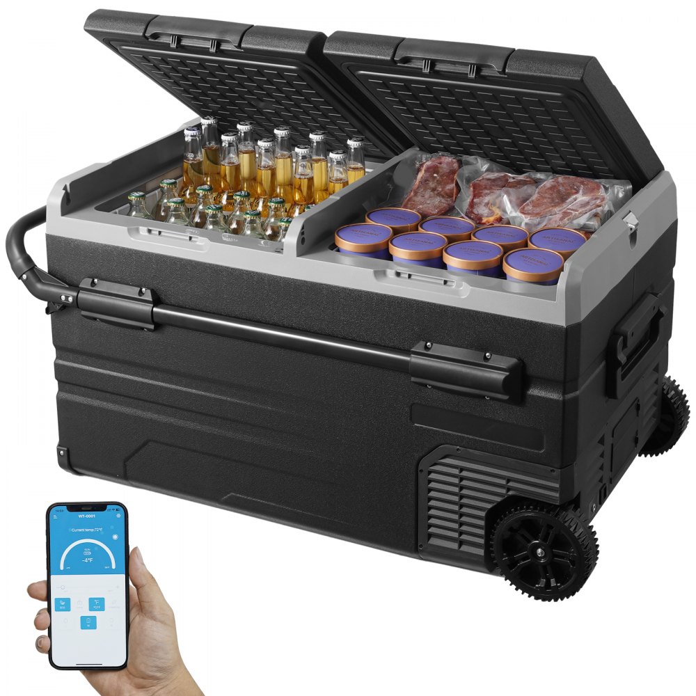 VEVOR Portable Car Refrigerator Freezer Compressor 115 L Dual Zone for Car Home - GLCZBXX115LSLAGFHV1