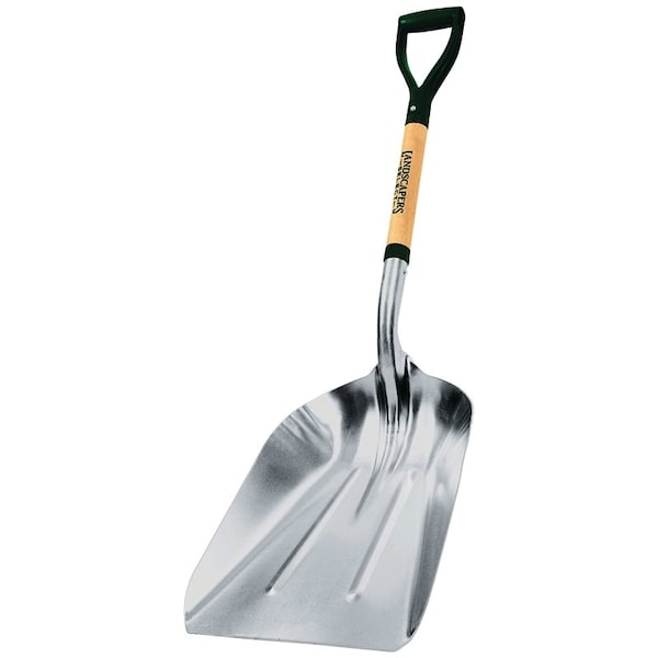 Landscapers Select 34605 Scoop Shovel, Aluminum Blade, Wood Handle, D-Shaped Handle - 34915