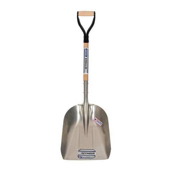 Seymour Midwest Grain Scoop, #10 Blade, Aluminum Blade, 29 in L Natural Hardwood Handle - 49062