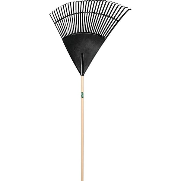 Union Tools Leaf Rake, Polypropylene Tine, 30Tine, Hardwood Handle, 48 in L Handle - 64169